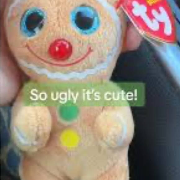 Cookie the Christmas Gingerbread Key Clip Ty Beanie Baby Bellies 2024 - Picture 4 of 4